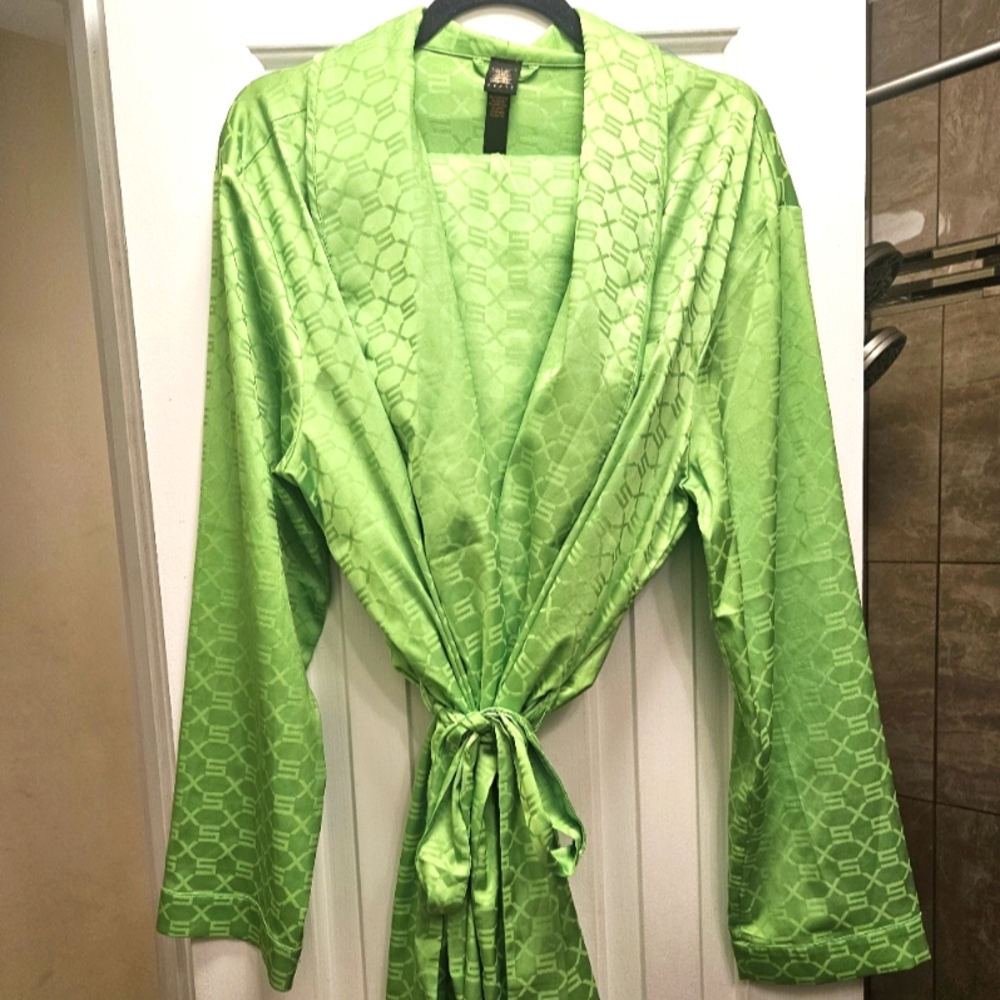 Savage X Fenty Satin Pajama Set Green Size Medium